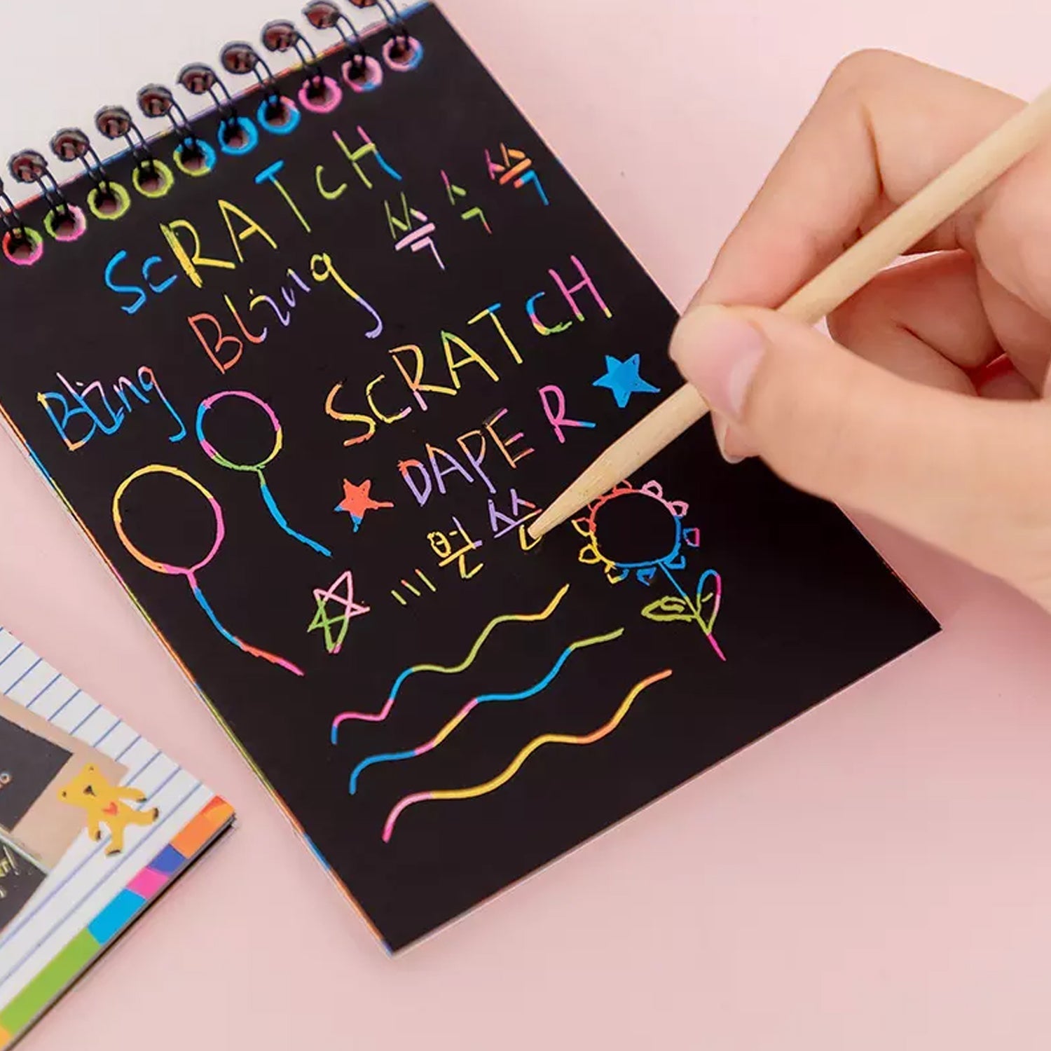 10-page scratch paper book, rainbow theme 10-page scratch paper book, rainbow theme